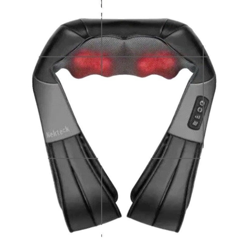 Nekteck Shiatsu Neck and Shoulder Massager with Heat, Black